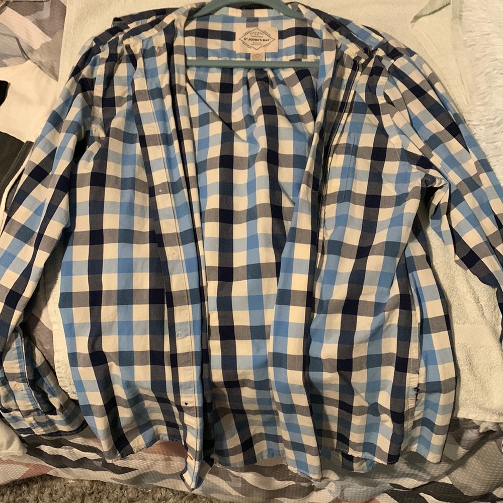 Unisex blue flannel